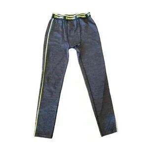 SPALDING DRI-POWER BOY'S BLACK/YELLOW BASE LAYER SPORT LEGGINGS